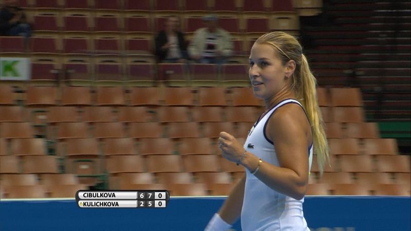 WTA Katowice: Dominika Cibulková - Elizaveta Kulichkova: 2-0 (Özet)