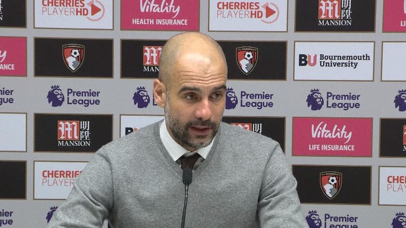 Guardiola: I'm very pleased with win because Bournemouth are a really good team