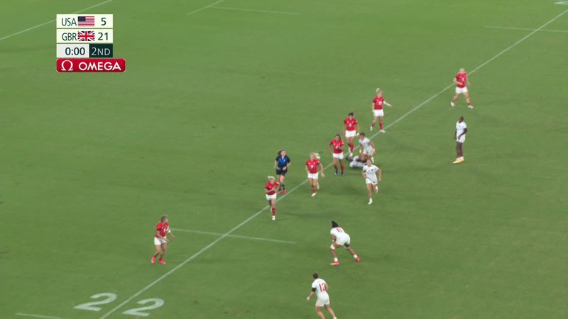Tokyo 2020 - Great Britain mod USA - Rugby 7 – OL-højdepunkter