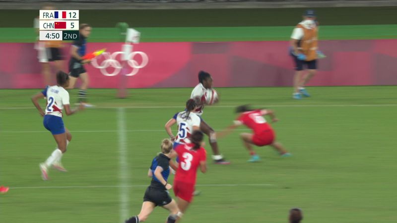 Tokyo 2020 - France mod China - Rugby 7 – OL-højdepunkter