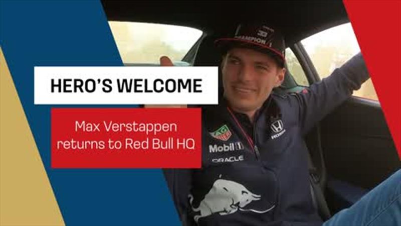 Hero's welcome for Verstappen as he arrives at Red Bull as Formula 1 Champion