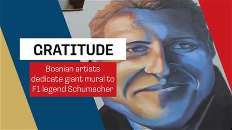 Giant Schumacher mural unveiled in Bosnia