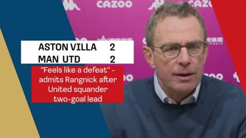 "Extremely disappointing" - Rangnick on 2-2 draw with Aston Villa and Ronaldo update