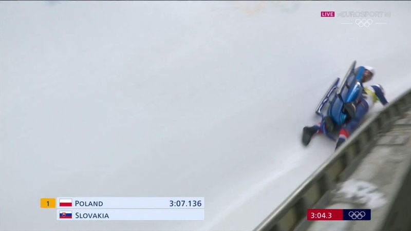 'The anguish!' - Slovakia crash out in heartbreaking fashion in luge team relay