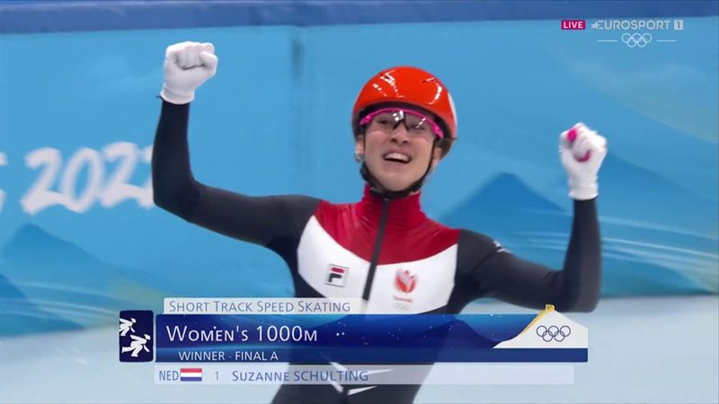 'Unbelievable!' - Schulting takes dramatic gold in tense finish to 1000m