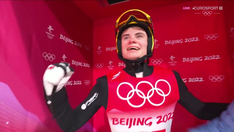'The gold is his' - Lindvik celebrates surprise ski jumping Olympic triumph