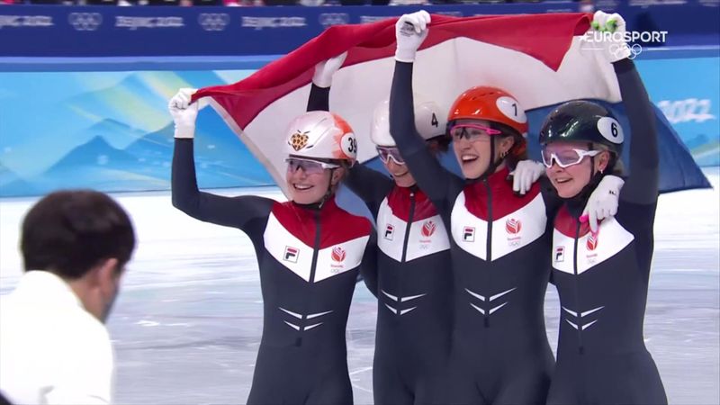 'An amazing display' - Netherlands celebrate gold in women's 3000m relay