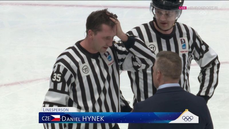 'He is as tough as the players' - Dazed official gets struck in head by puck