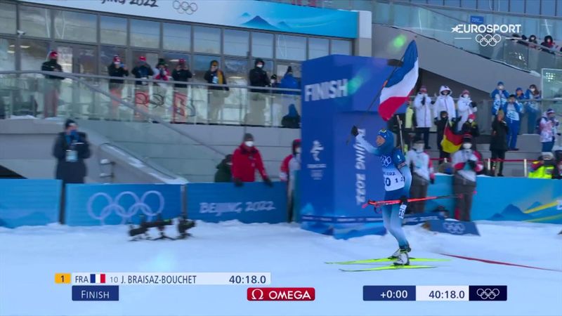 'Incredible' - Braisaz-Bouchet wins 'brave' biathlon gold for France