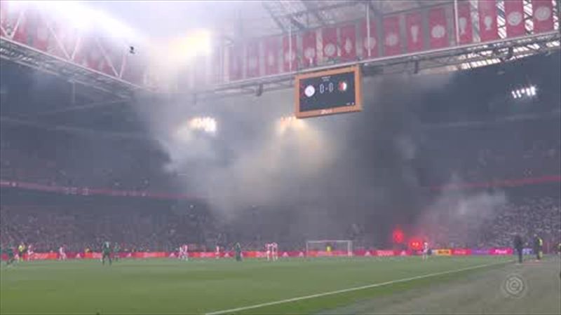 Ajax stand catches fire ahead of De Klassieker against Feyenoord