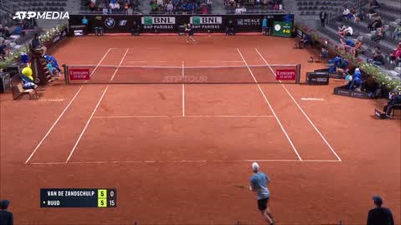 Highlights: Ruud squeezes past Van de Zandschulp and into Rome Masters third round