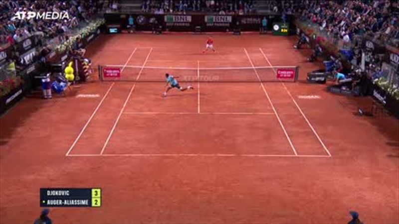 Highlights: Djokovic battles past Auger-Aliassime to reach Rome semi-finals