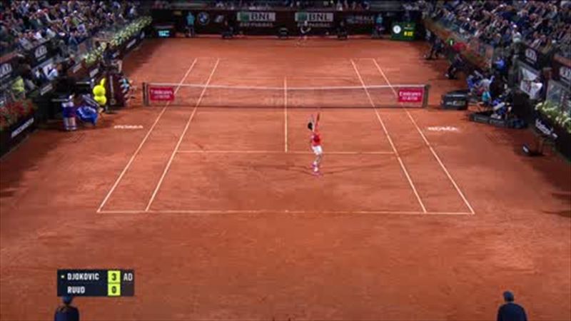 Highlights: Djokovic notches 1000th career win to beat Ruud and reach Rome final