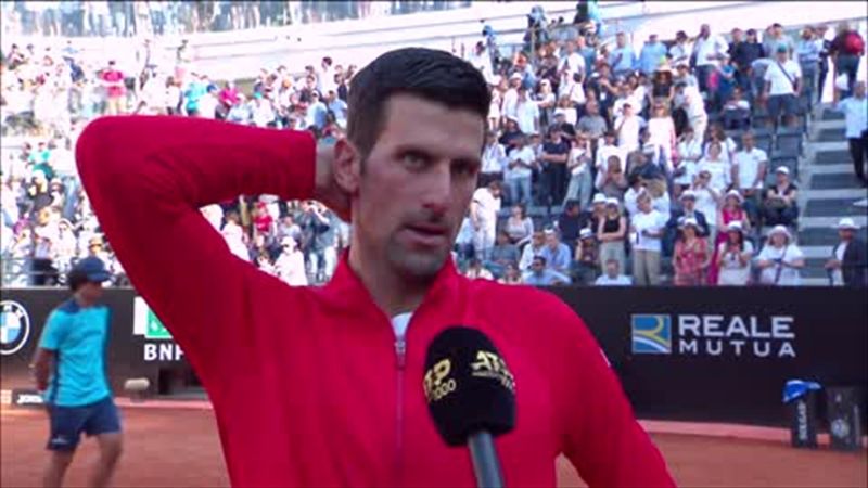 Djokovic 'pleasantly surprised' with win over Tsitsipas to lift 6th Italian Open