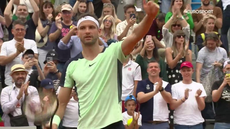 Watch the moment Dimitrov seals victory over Giron at French Open