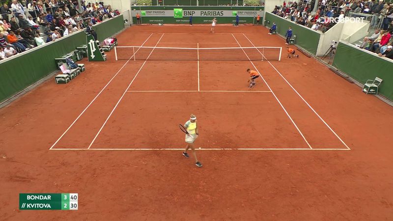 Bondar breaks against Kvitova early on in French Open clash