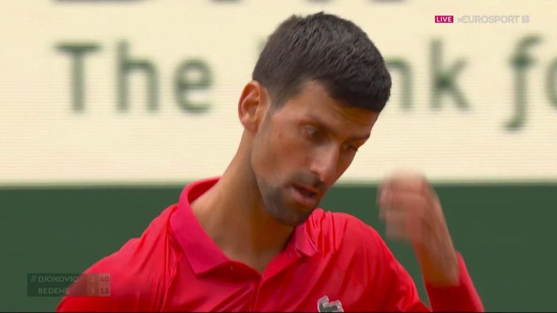 'A fine start' - Djokovic wins first set in style against Bedene at French Open