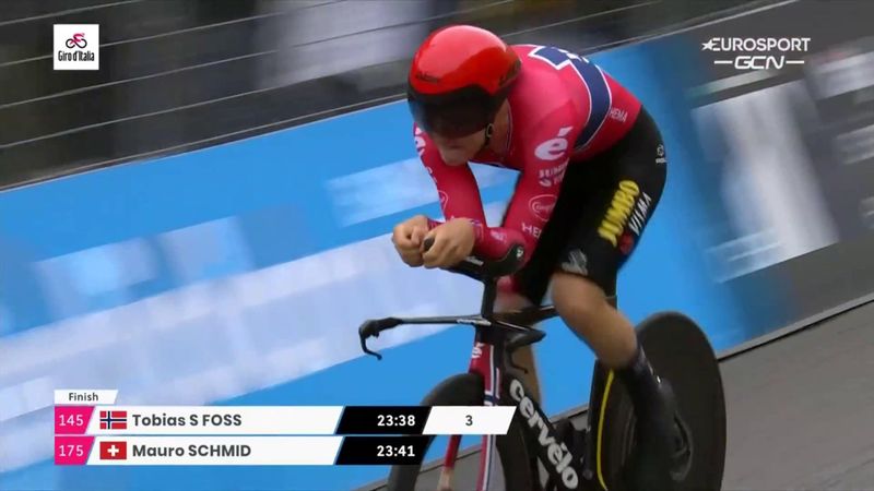 Her kjører Foss i mål på den siste etappen av årets Giro d'Italia