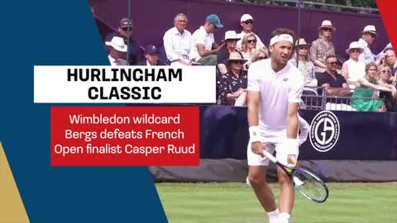 Highlights as French Open finalist Ruud is beaten by Bergs at Hurlingham Club