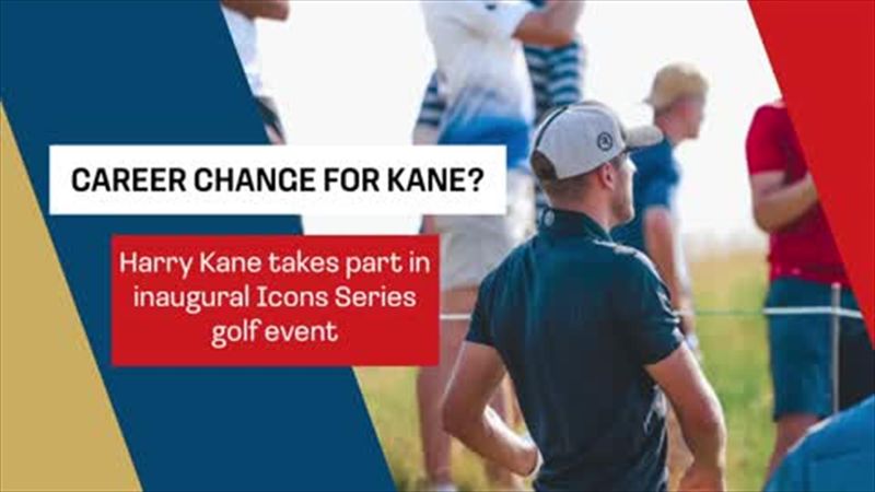 Career change? Harry Kane takes part in inaugural Icons Series golf event