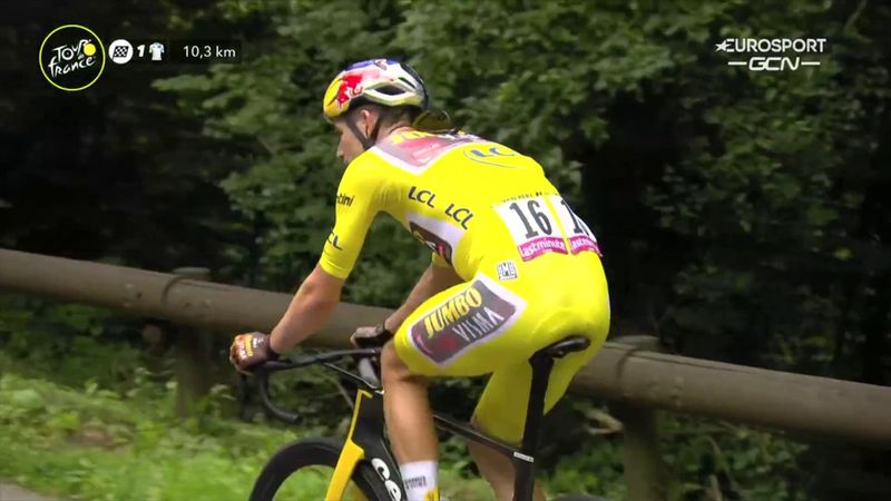 Van Aert, exhausto tras 150 km escapado: Se descuelga y pierde el maillot amarillo