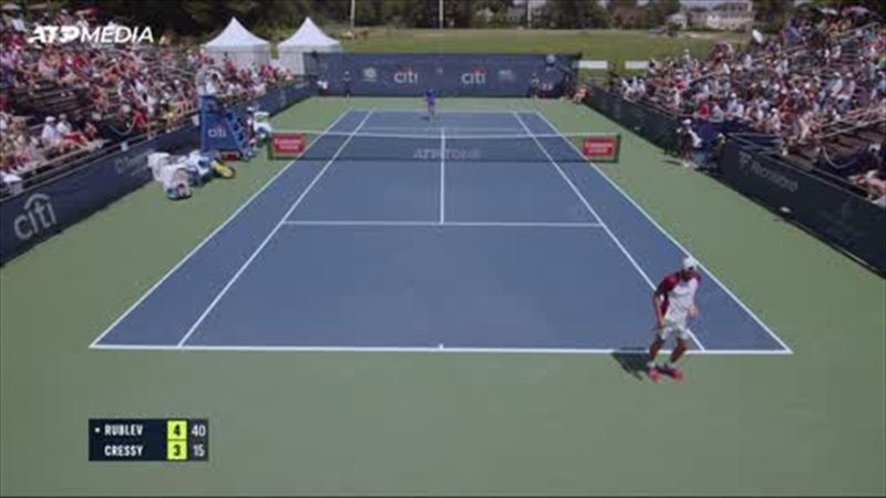 Highlights: Rublev overcomes Cressy in tight two-setter in Washington