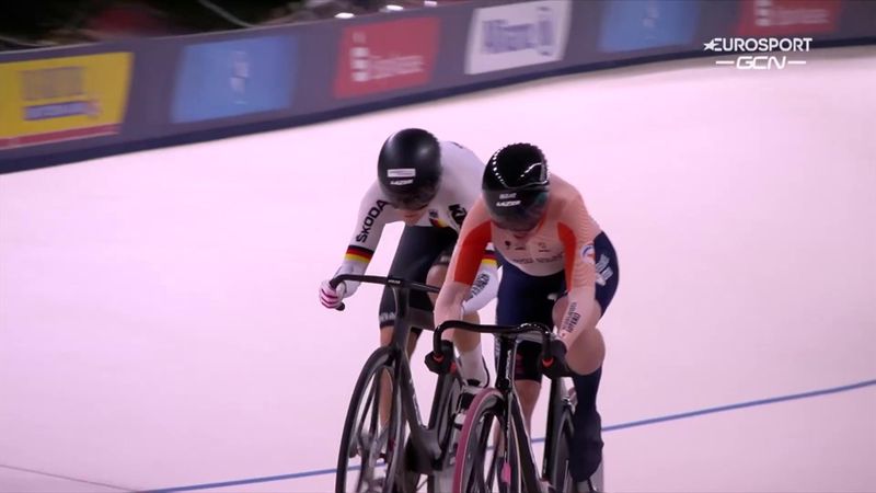 EK baan | Van Riessen toont spierballen onderweg naar bronzen medaille op sprint