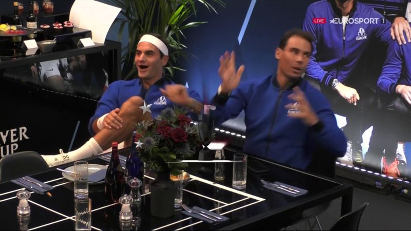La cómica reacción de Nadal y Federer a una dejada fallida de Murray ante De Miñaur