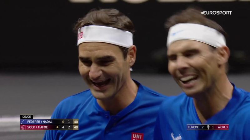 Federer and Nadal see funny side after disastrous poach in doubles
