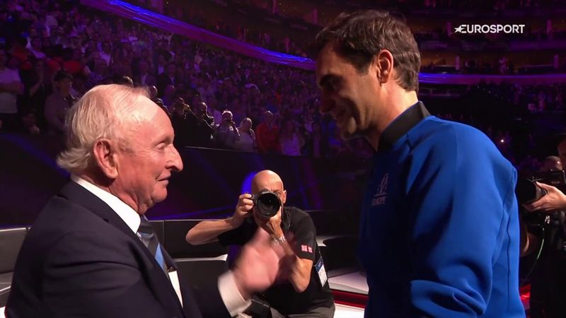 'Thank you for always being there' - Federer greeted by Laver after final match