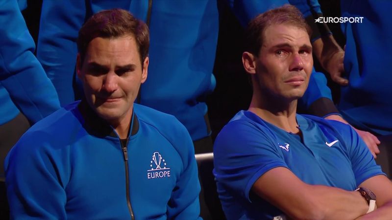 Federer e Nadal si lasciano andare in un pianto a dirotto