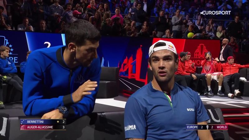 'Feel it!' - Djokovic coaches Berrettini and 'takes captain's role' at Laver Cup