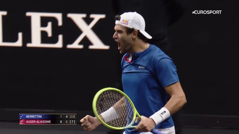 Watch match point as Berrettini seals big victory for Team Europe