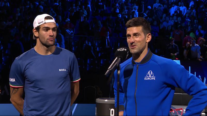Djokovic e Berrettini in coro: "Bellissimo insieme, ci siamo divertiti"