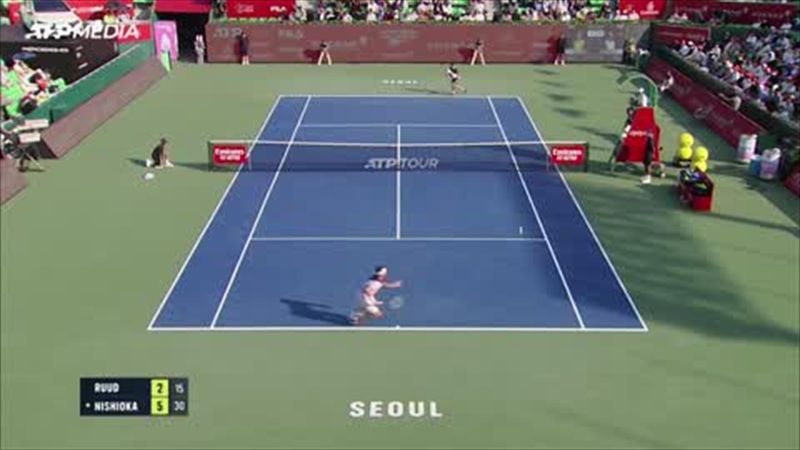 Highlights: Top seed Ruud knocked out by Nishioka in big shock at Korea Open
