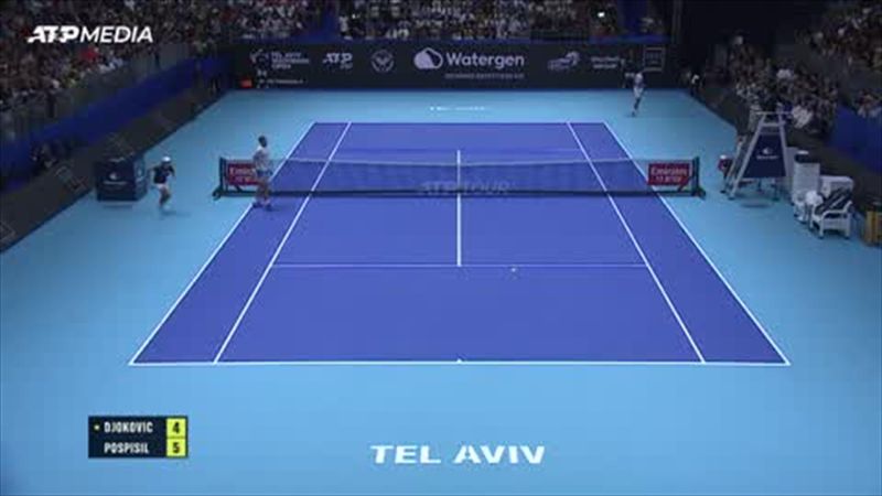 Highlights: Djokovic into Tel Aviv Open semis after straight sets win over Pospisil