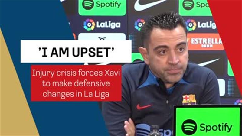Xavi frustrated at Barca injury list as club tries to go top of La Liga