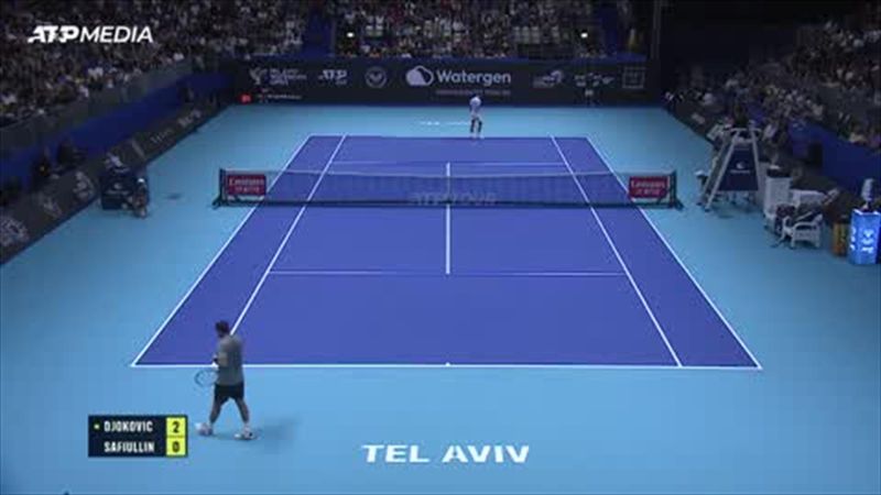 Highlights: Djokovic reaches final in Tel Aviv after seeing off Safiullin in ATP return