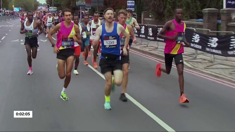 Amateur sprintet bei London-Marathon vorn mit