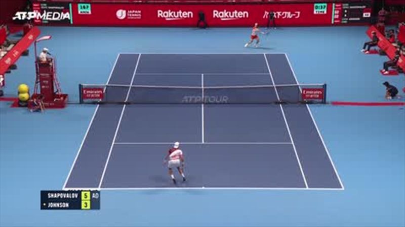 Highlights: Shapovalov eases past Johnson in straight sets at Japan Open