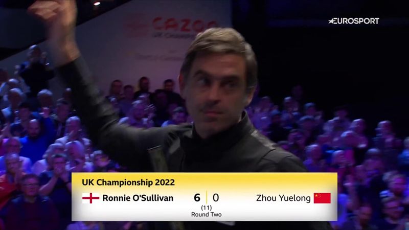 UK Championship | O’Sullivan trakteert Zhou met 6-0 op keiharde whitewash