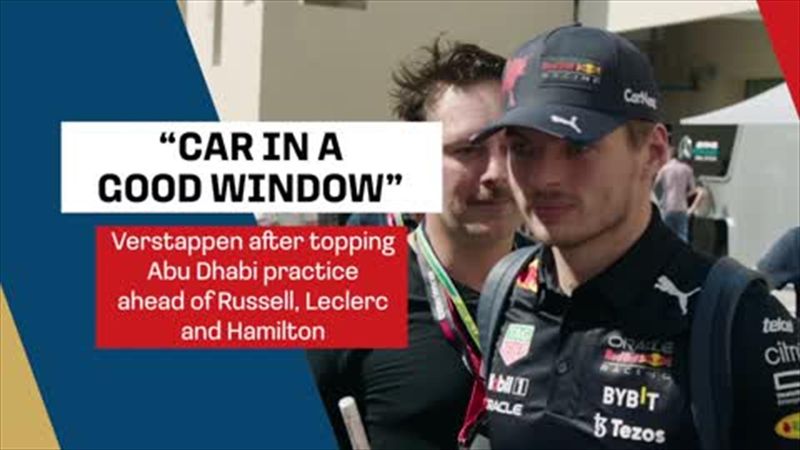 'Car in a good window' - Verstappen after topping practice in Abu Dhabi