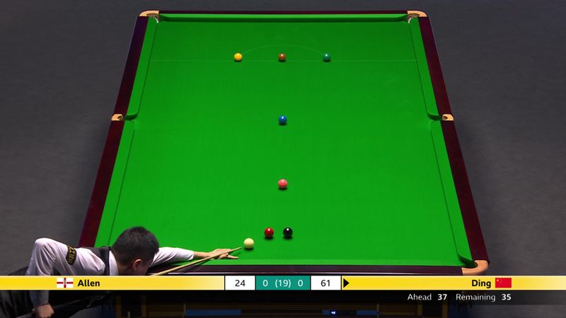 'Crikey!' - Ding's red somehow doesn't drop then Allen produces brilliant double