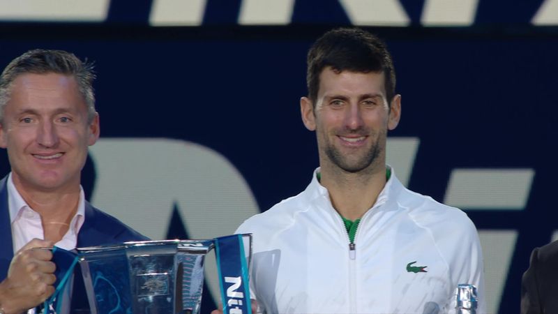 "Întoarcerea Regelui". Djokovic, imagini superbe la festivitatea de premiere la Turneul Campionilor