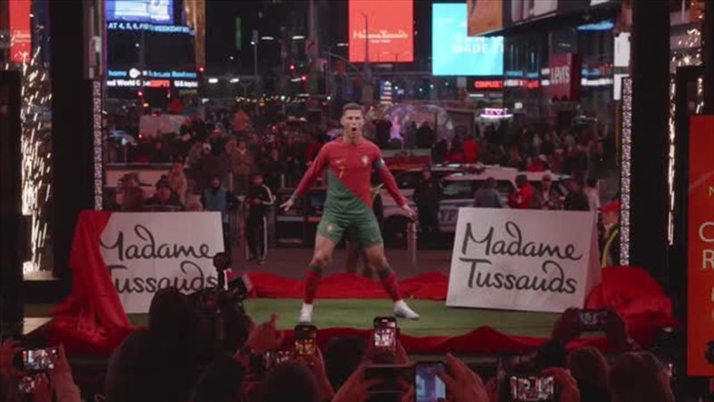 Ronaldo-Wachsfigur am Times Square in New York enthüllt
