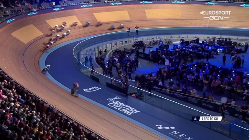 'Have a look at that!' - Britian's Stewart wins thrilling scratch race