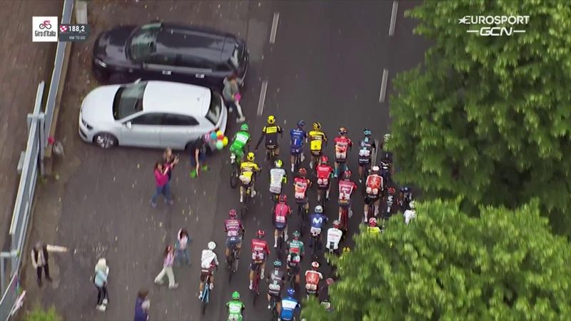'Dangerous, isn't it?' - Green Project-Bardiani rider’s attack sees him almost hit car