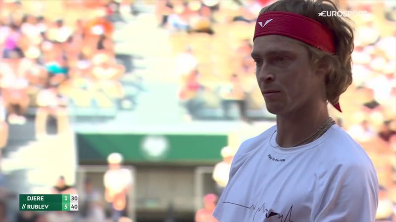 Rublev comfortably takes first set against Djere