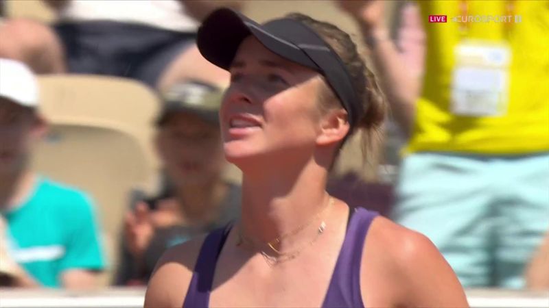 Svitolina closes out the match with a blistering forehand winner