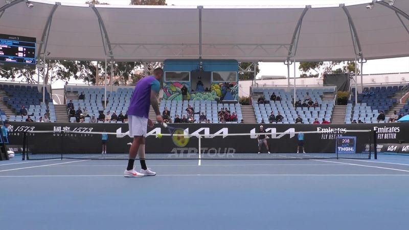 Kyrgios produces lovely drop shot after underarm serve doesn't work